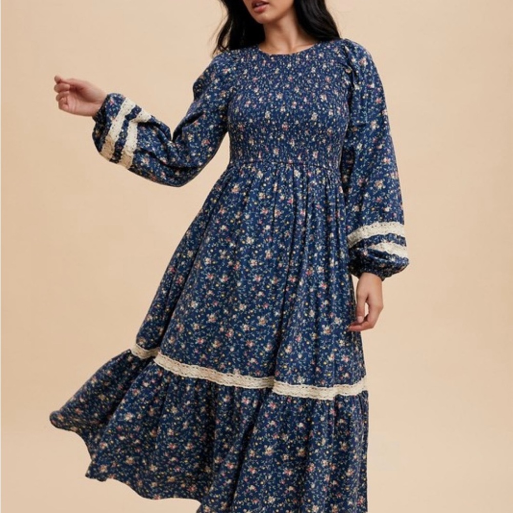 Floral Blue Dress